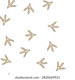 chicken hoof print vector seamless pattern chicken hoof print sign illustration