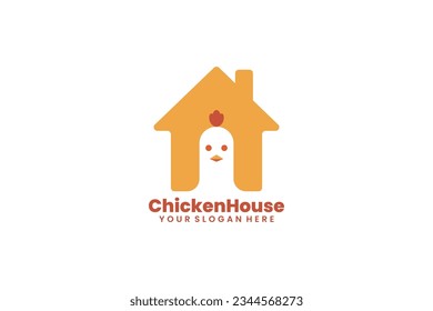 chicken house farm vector template logo design