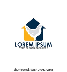 chicken house vector , farm logo