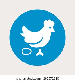 Chicken icon. 