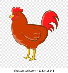 Chicken icon in cartoon style isolated on background for any web design 