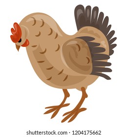 Chicken icon. Cartoon of chicken vector icon for web design isolated on white background