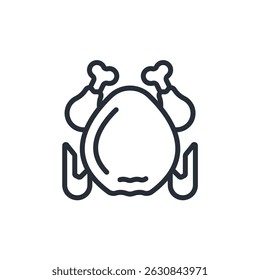 coleção de ícones de frango estilo .design com fundo
