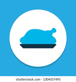 Chicken icon colored symbol. Premium quality isolated grill element in trendy style.