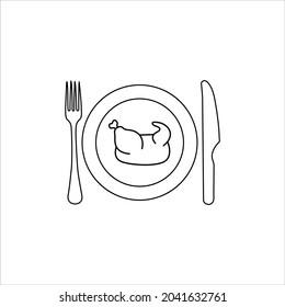Chicken icon design graphic vector illustration