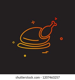 Chicken icon design vector