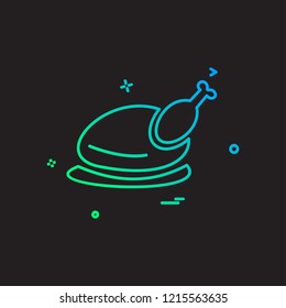 Chicken icon design vector