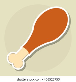 chicken icon design, vector illustration