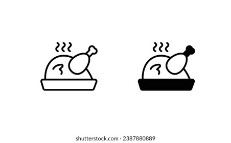 Chicken icon design with white background stock illustration