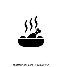 Chicken icon. chicken dish symbol design. Stock - Vector illustration can be used for web