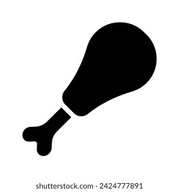 Chicken icon. chicken dish vector color editable