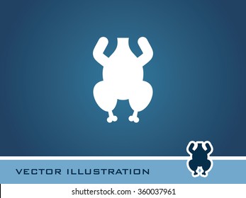Chicken icon. Eps-10.