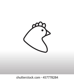  Chicken icon Flat.