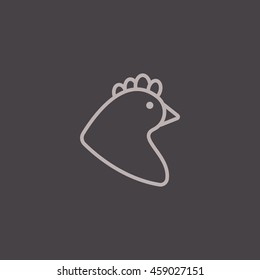  Chicken icon Flat.