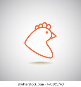  Chicken icon Flat.