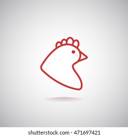  Chicken icon Flat.