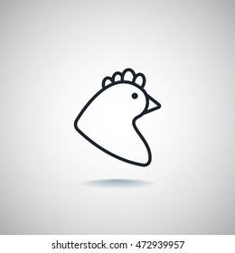  Chicken icon Flat.