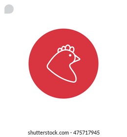  Chicken icon Flat.