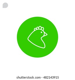  Chicken icon Flat.