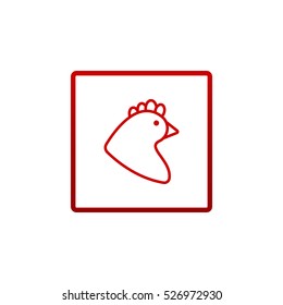 Chicken icon Flat.