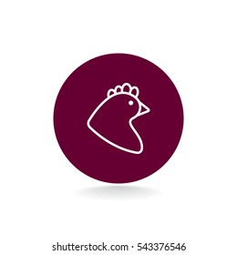  Chicken icon Flat.