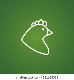  Chicken icon Flat.