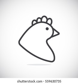  Chicken icon Flat.