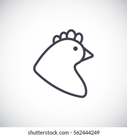  Chicken icon Flat.
