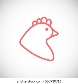  Chicken icon Flat.