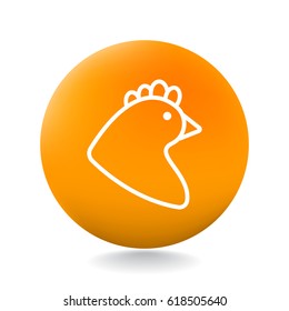  Chicken icon Flat.