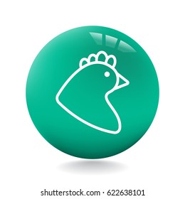  Chicken icon Flat.