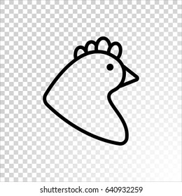  Chicken icon Flat.