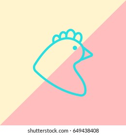  Chicken icon Flat.