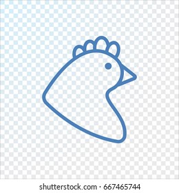  Chicken icon Flat.