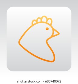  Chicken icon Flat.