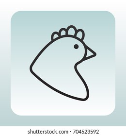  Chicken icon Flat.