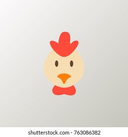 chicken icon flat isolated on clean background hen chicken icon concept sign for your web site, mobile, logo, app and ui design chicken icon vector illustration