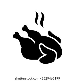 Chicken icon. Food. Meat. Vector icon isolated on white background.