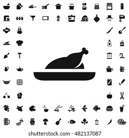 Chicken icon illustration isolated vector sign symbol