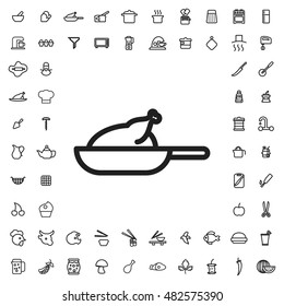 Chicken icon illustration isolated vector sign symbol