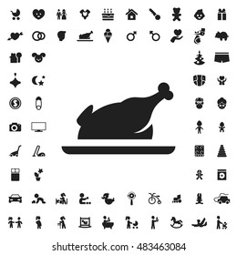 Chicken icon illustration isolated vector sign symbol