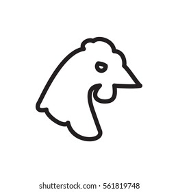 chicken icon illustration isolated vector sign symbol