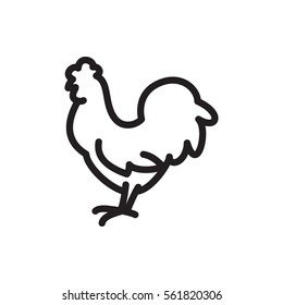 chicken icon illustration isolated vector sign symbol