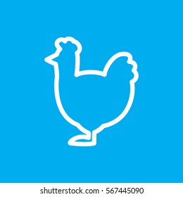 Chicken Icon Illustration Isolated Vector Sign Stock Vector (Royalty ...