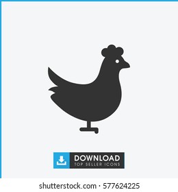 chicken icon illustration isolated vector sign symbol
