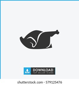 chicken icon illustration isolated vector sign symbol