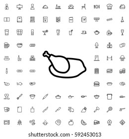 chicken icon illustration isolated vector sign symbol. Restaurant icons vector set.