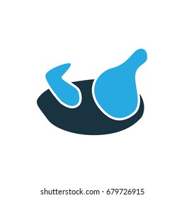 chicken icon illustration isolated vector sign symbol