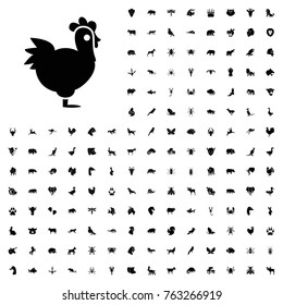 Chicken icon illustration isolated vector sign symbol. animals icon set for web and mobile.