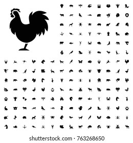 Chicken icon illustration isolated vector sign symbol. animals icon set for web and mobile.